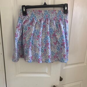 Tommy Bahama Floral Smocked-Waist Skort in Blue, Pink & Green 10/12